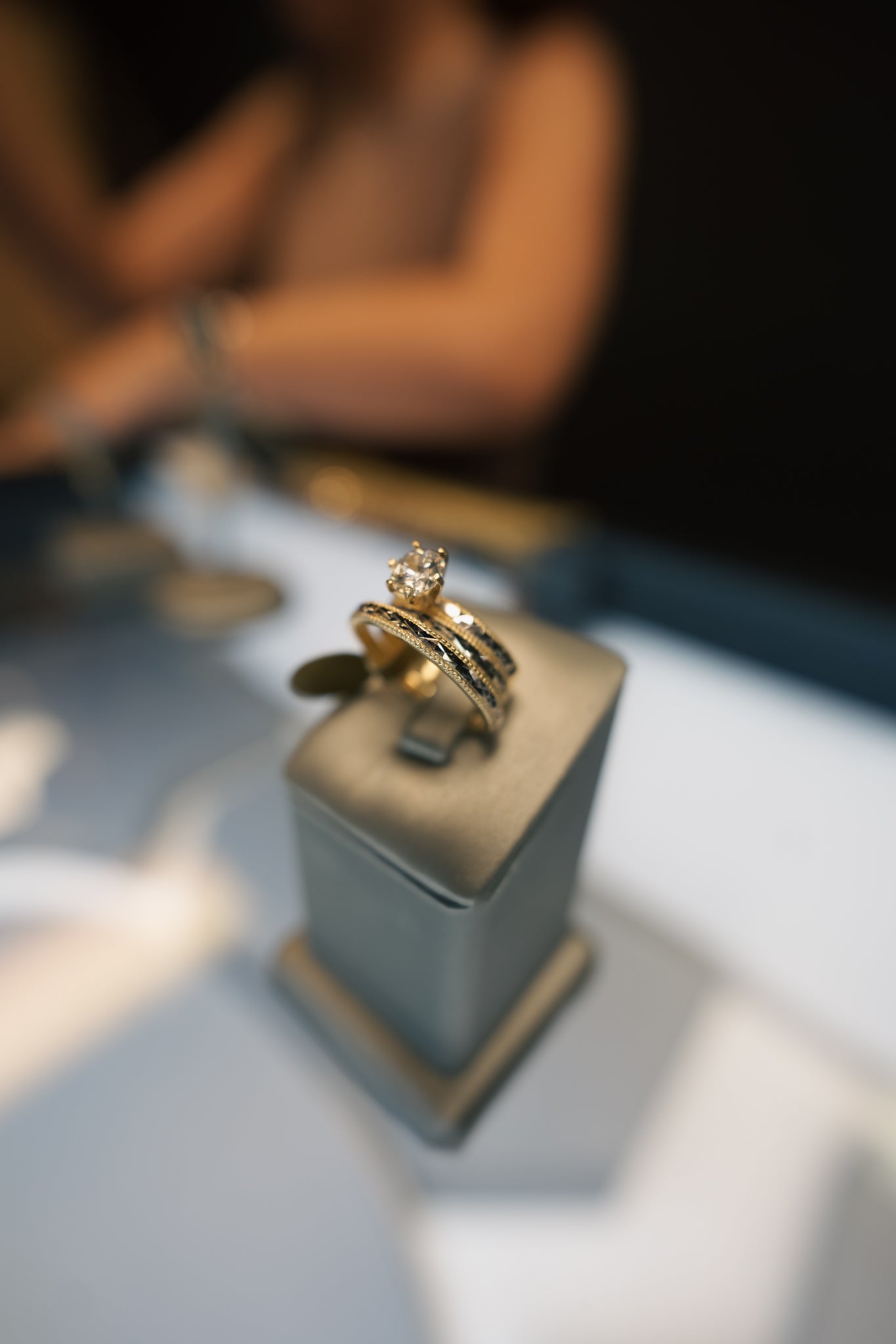 10kt Three-Set Engagement & Wedding Ring