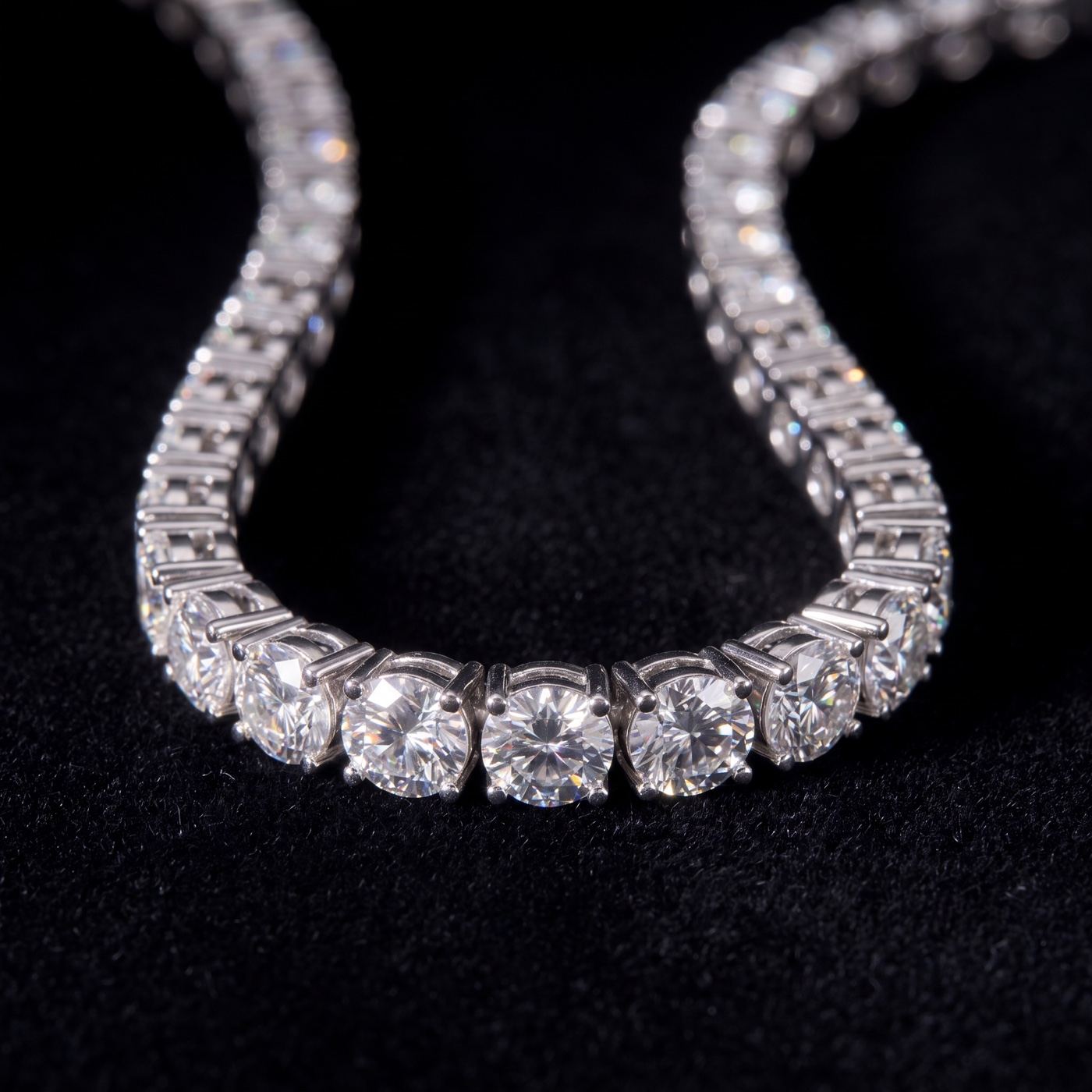 Moissanite tennis chain