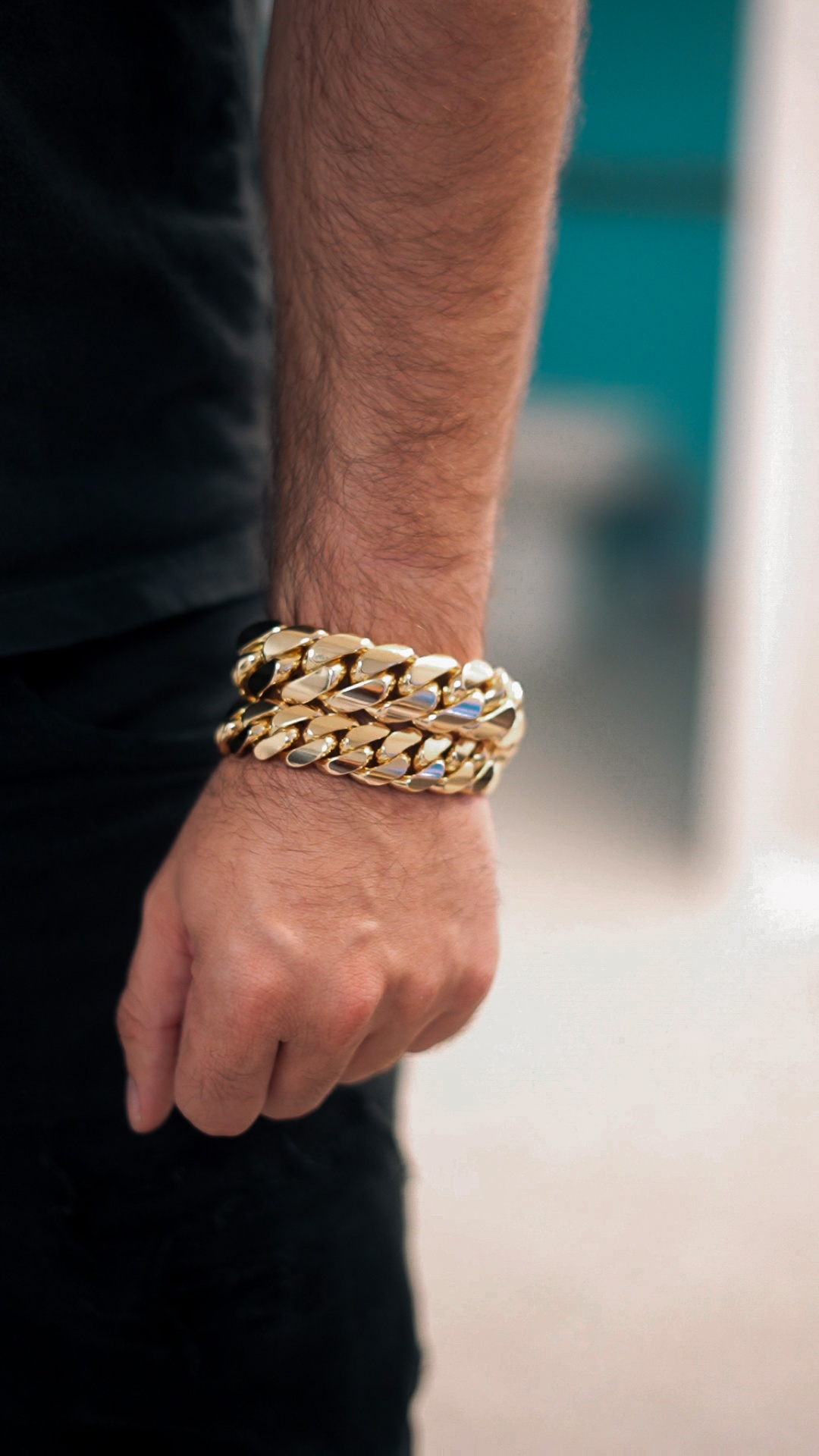 Plain Cuban link bracelet — solid, hand-built