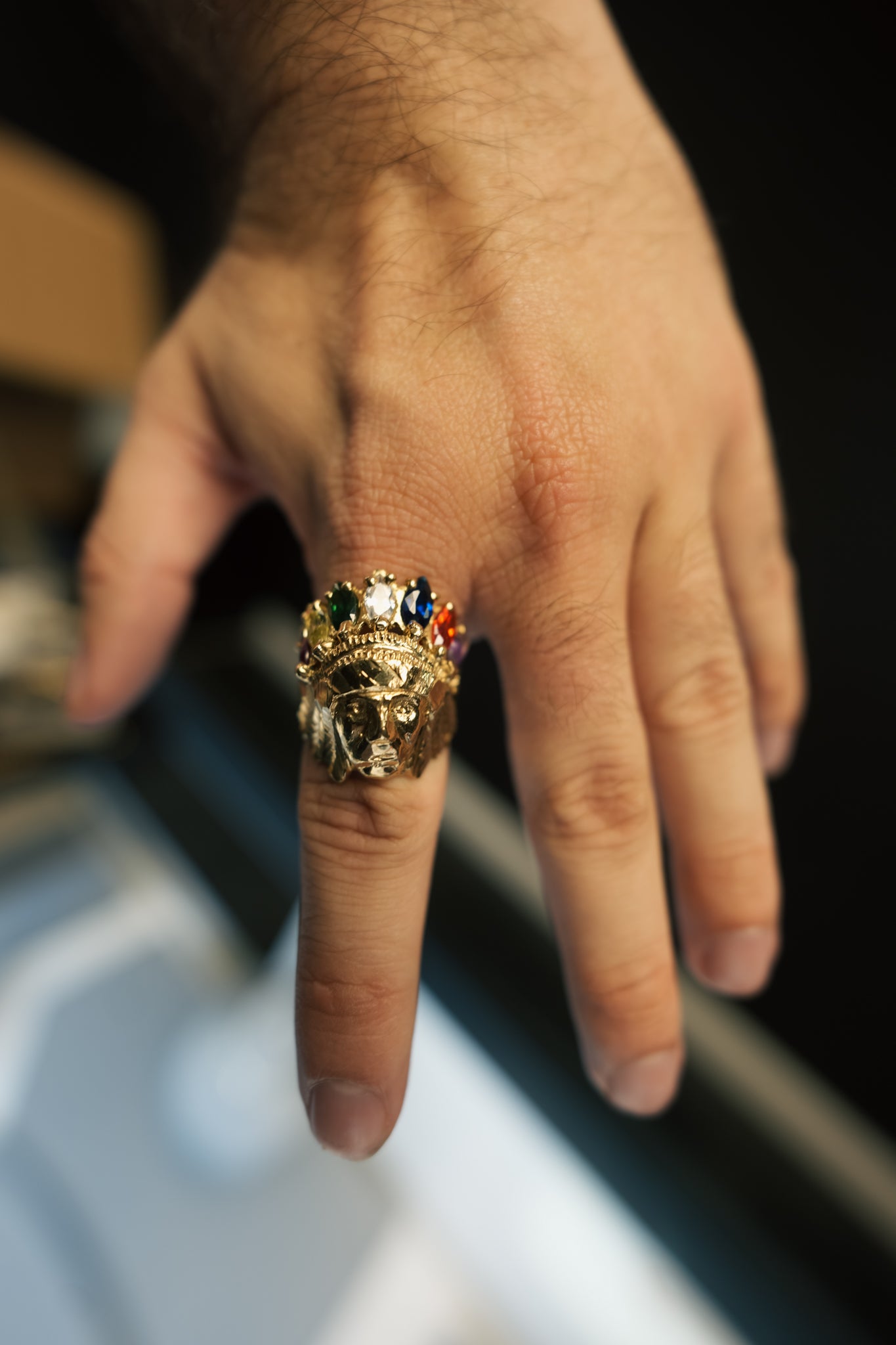 10kt Native American Ring