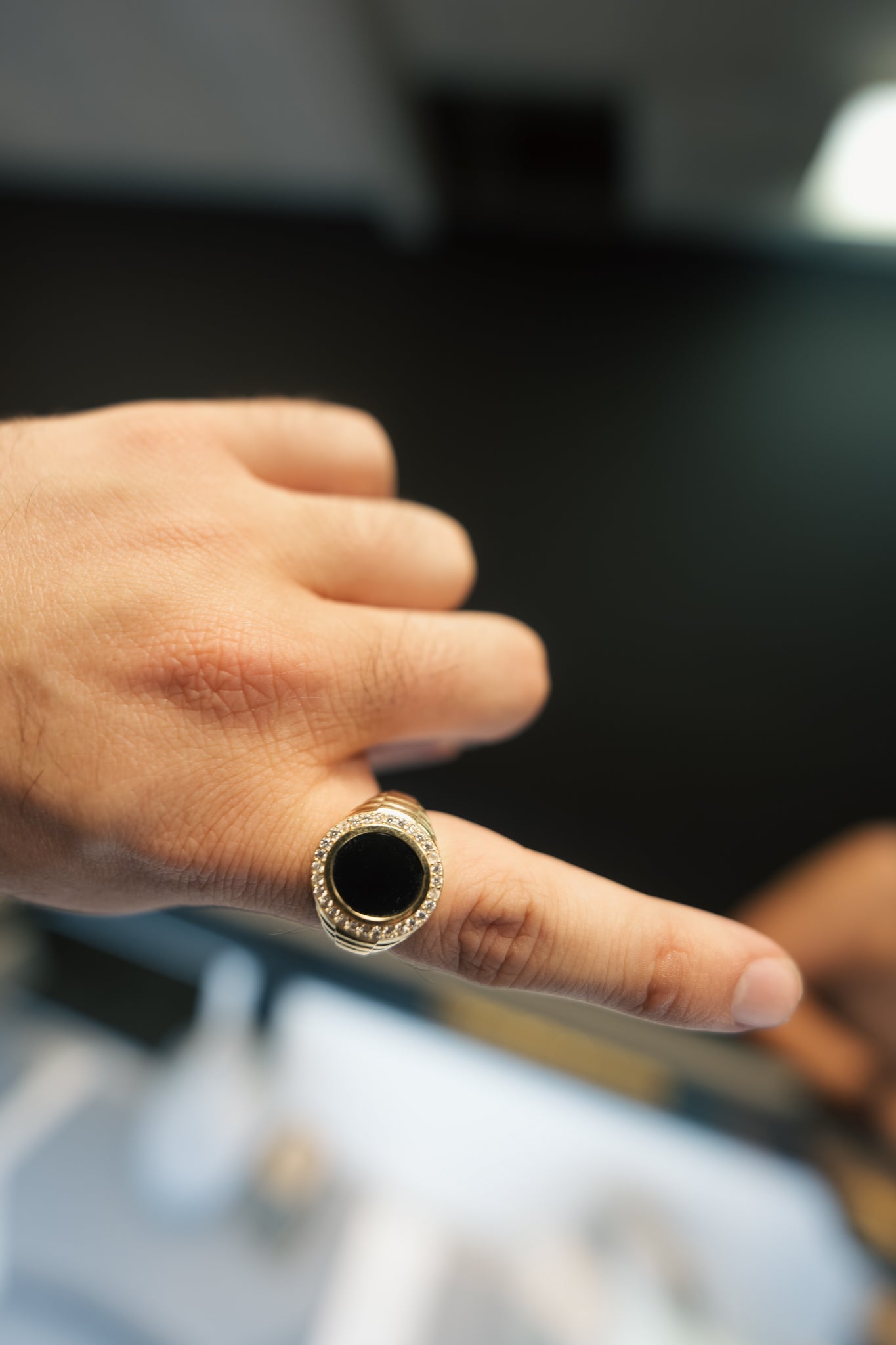 10kt Black Rock Ring