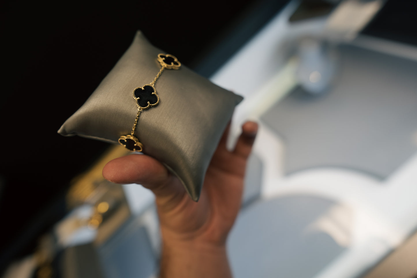 10kt Black Clover Bracelet