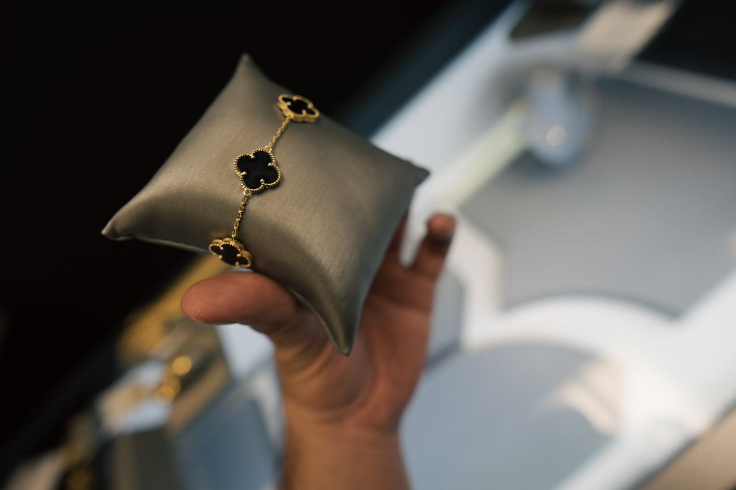 10kt Black Clover Bracelet