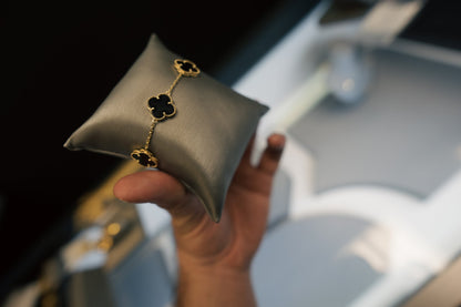 10kt Black Clover Bracelet