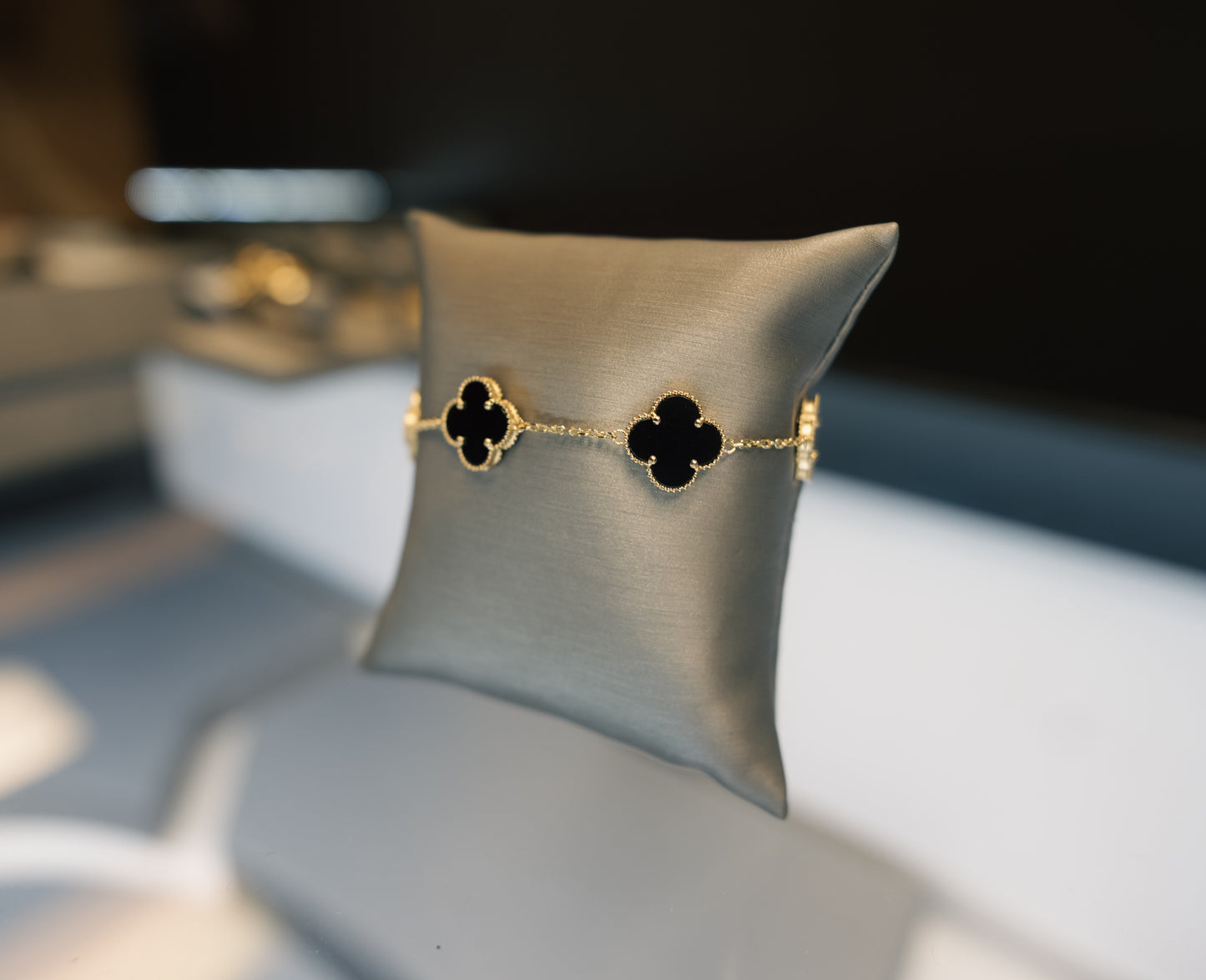 10kt Black Clover Bracelet