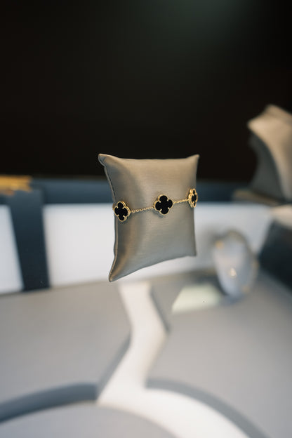 10kt Black Clover Bracelet