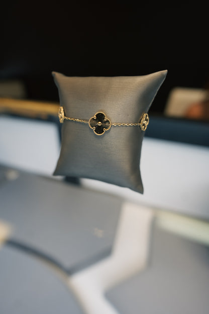 10kt Gold Clover Bracelet