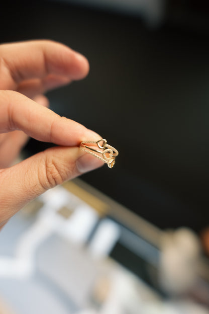 10kt Triple Heart Ring