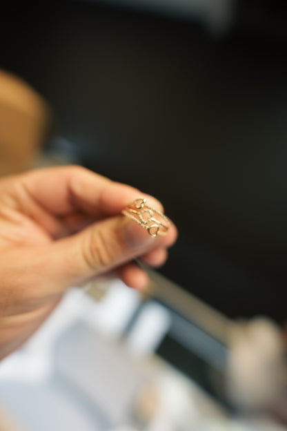 10kt Triple Heart Ring