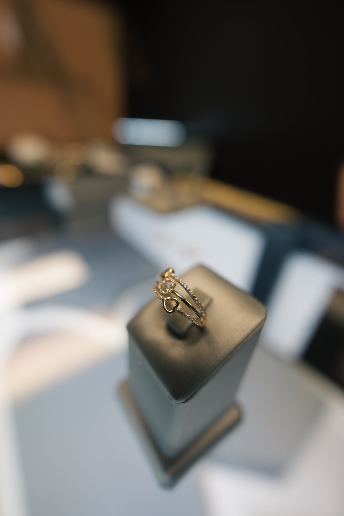 10kt Triple Heart Ring