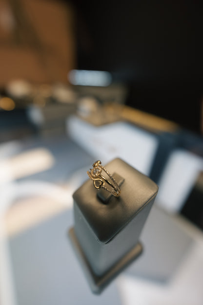 10kt Triple Heart Ring