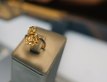 10kt Double Rose Ring