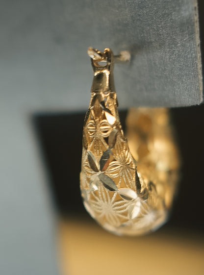 10kt Dubai Hoop Earrings
