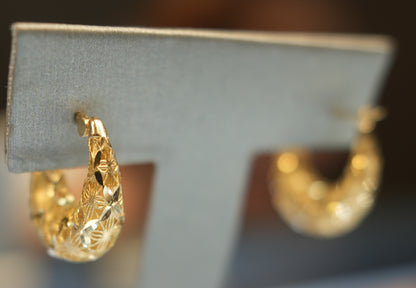 10kt Dubai Hoop Earrings