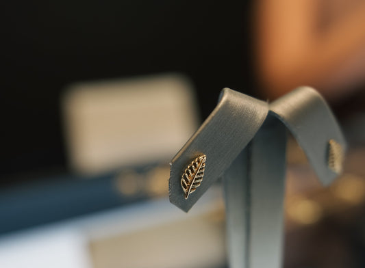 10kt Feather Earrings
