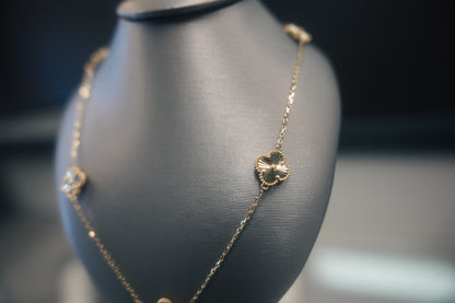 10kt Gold Clover Necklace  (1)